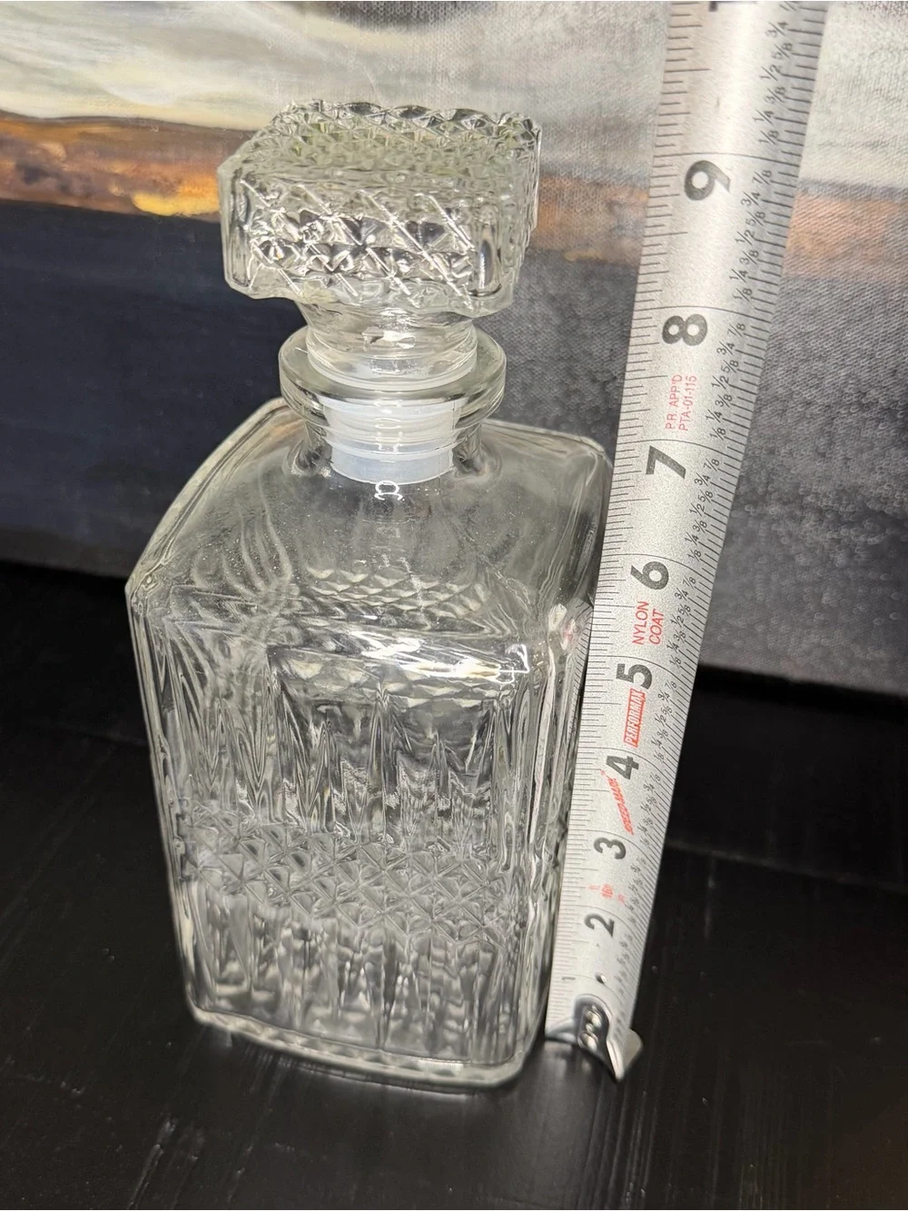 Clear Glass Square Decanter